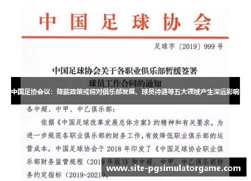 中国足协会议：降薪政策或将对俱乐部发展、球员待遇等五大领域产生深远影响