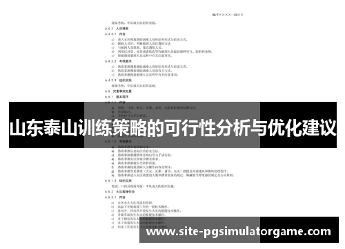 山东泰山训练策略的可行性分析与优化建议