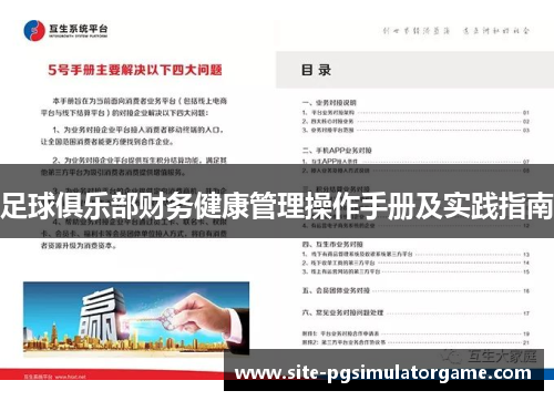 足球俱乐部财务健康管理操作手册及实践指南 足球俱乐部财务健康管理操作手册及实践指南